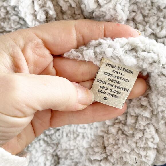 Dylan Sherpa Lined Snap Button Plaid Vest Blue Red Small - Picture 4 of 4